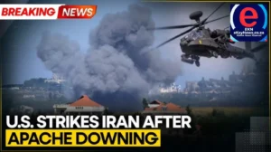 US military strikes Iran after Apache helicopter downing near the Strait of Hormuz region