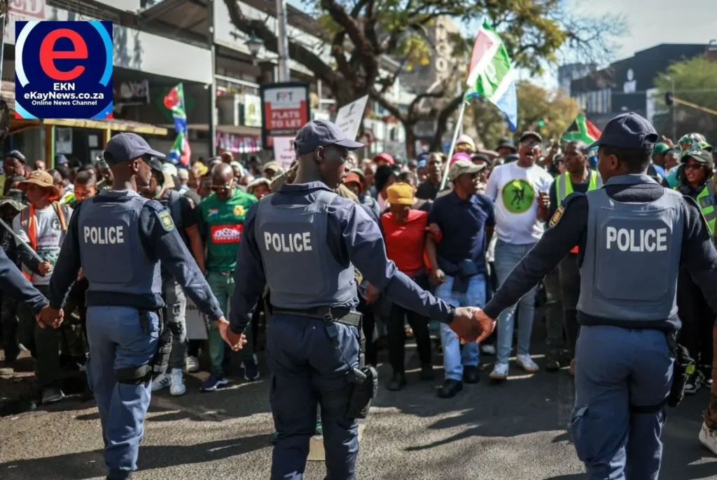 Police monitor nationwide protests as over 900 people are arrested during anti-migrant demonstrations.