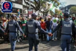 Police monitor nationwide protests as over 900 people are arrested during anti-migrant demonstrations.