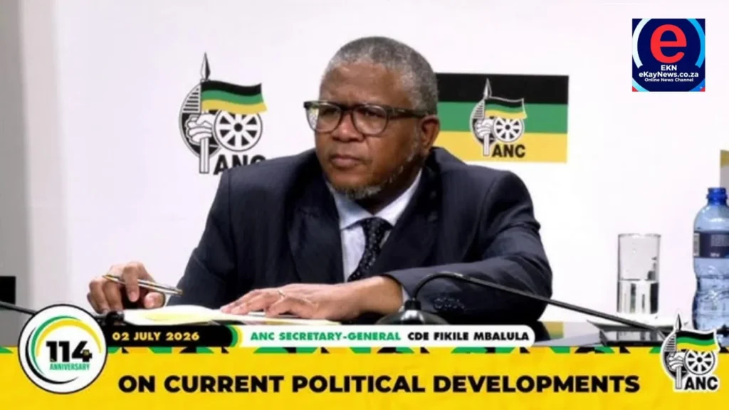 Fikile Mbalula addresses the media on the 30 June protests and illegal immigration in South Africa.