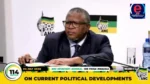 Fikile Mbalula addresses the media on the 30 June protests and illegal immigration in South Africa.
