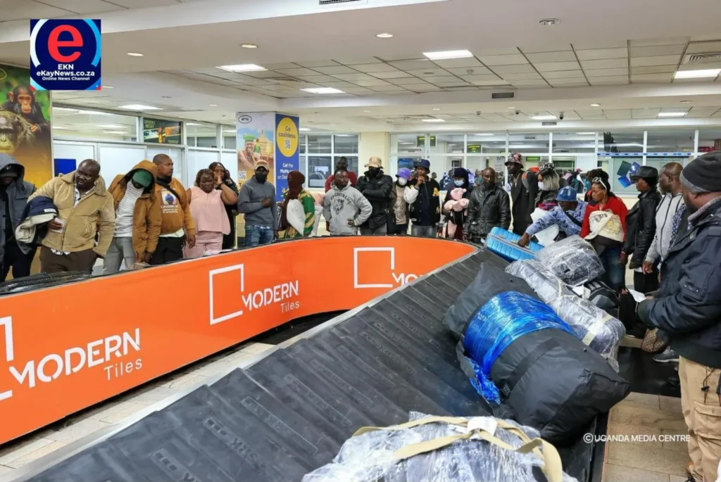 First batch of 273 Ugandans evacuated from South Africa arrive safely at Entebbe International Airport.