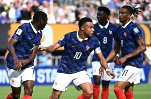 France beat Sweden 3-0 in World Cup 2026 as Mbappe and Olise celebrate knockout stage victory.