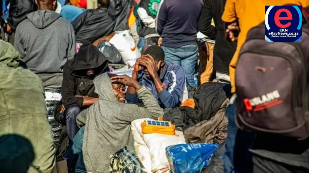 Stranded Malawian migrants outside Durban Drive-In shelter after landlords misled them to remain