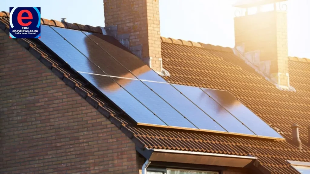 Home with rooftop solar panels in Emfuleni amid proposed R2,400 registration fee for solar users.