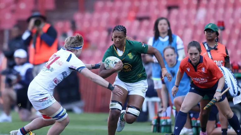 The Springbok Women beat the USA for the first time since 2011 Springbok Women celebrate their 34-21 victory over the USA at Ellis Park in Johannesburg.