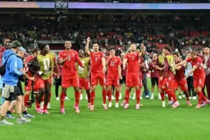 Switzerland celebrate 2-0 World Cup victory over Algeria as Breel Embolo and Dan Ndoye score goals