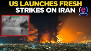 U.S. and Iranian military tensions escalate near the Strait of Hormuz after fresh strikes.