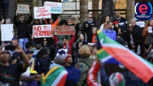 UPDATES FROM June 30 national protest as demonstrators march against illegal immigration in South Africa.