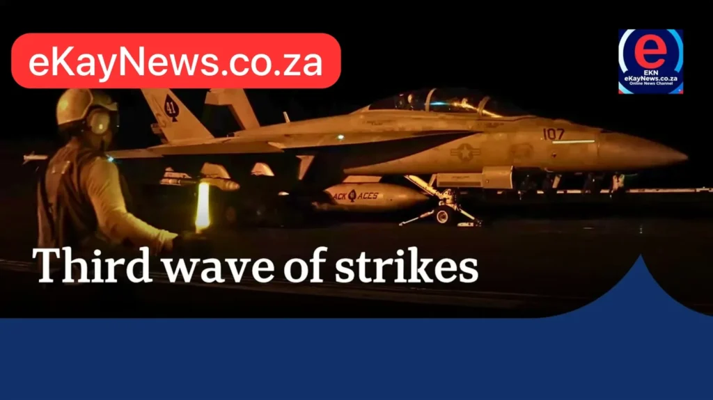 US launches new wave of strikes against Iran US military strikes target Iran as tensions escalate around the Strait of Hormuz amid regional conflict