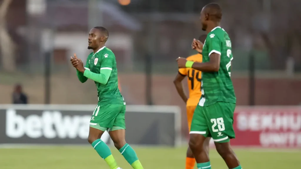 Sekhukhune United celebrate a 2-0 Limpopo Derby win over Polokwane City in the Betway Premiership